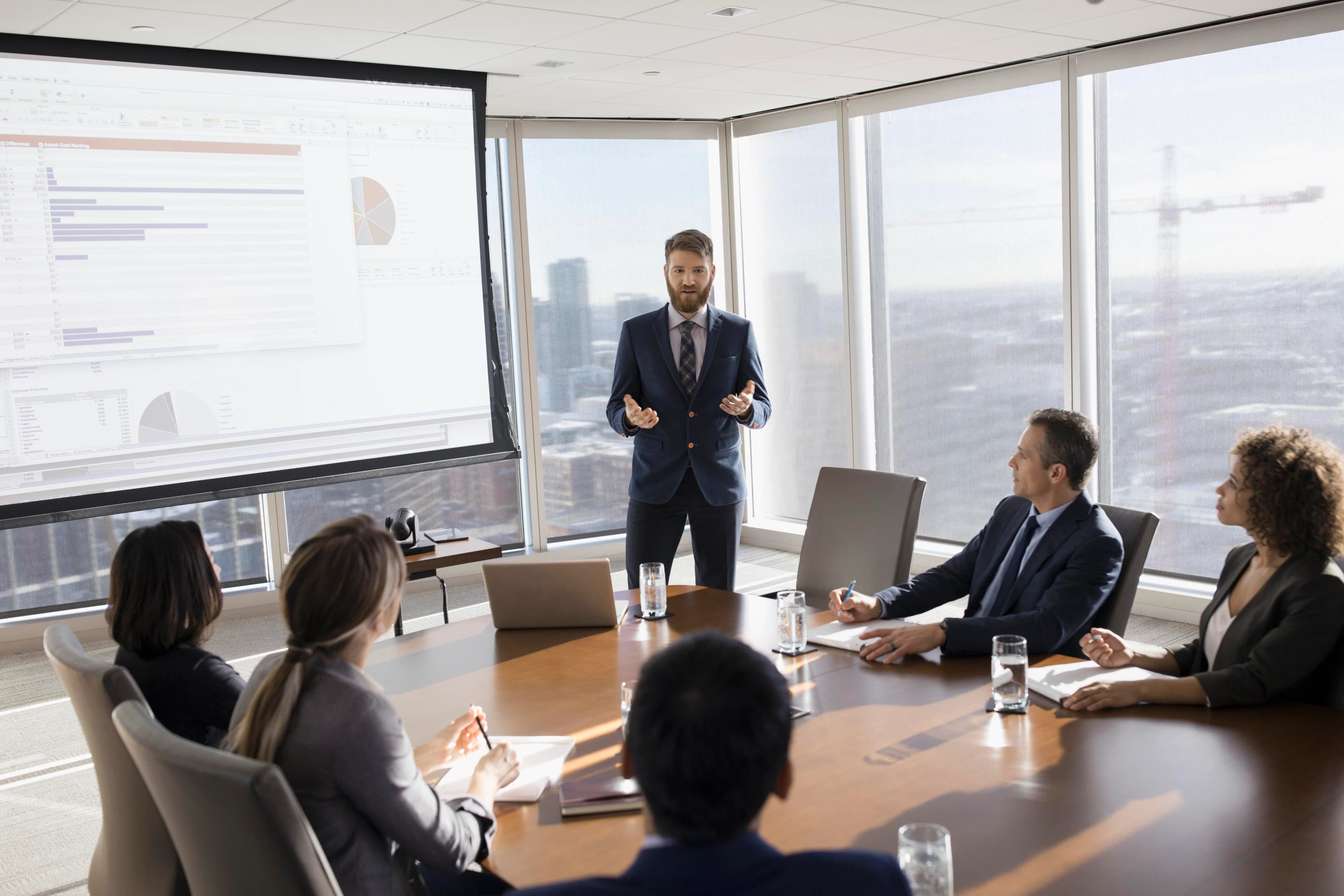 Leaders collaborating in a high-stakes room