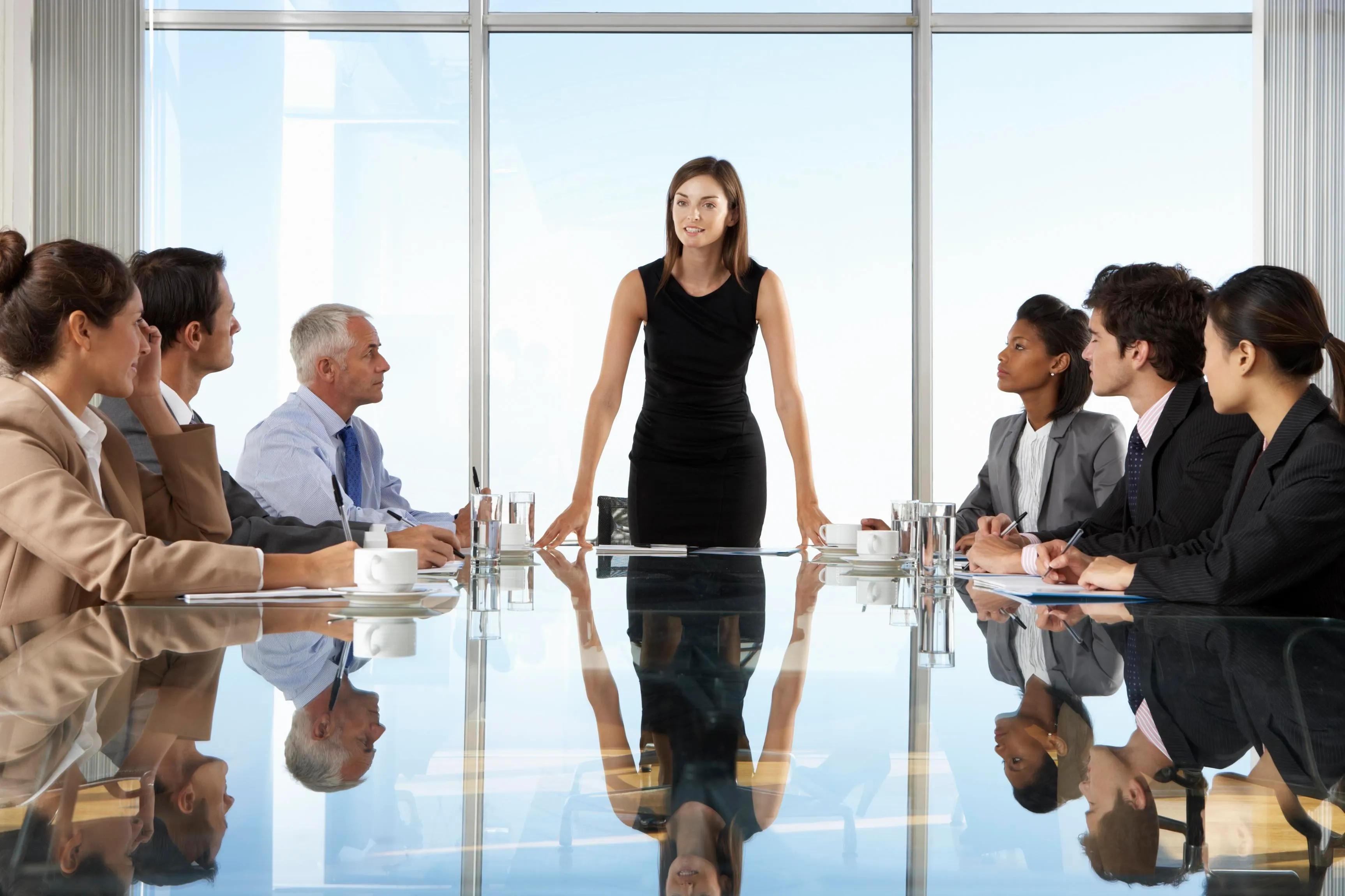 A professional presenting with presence