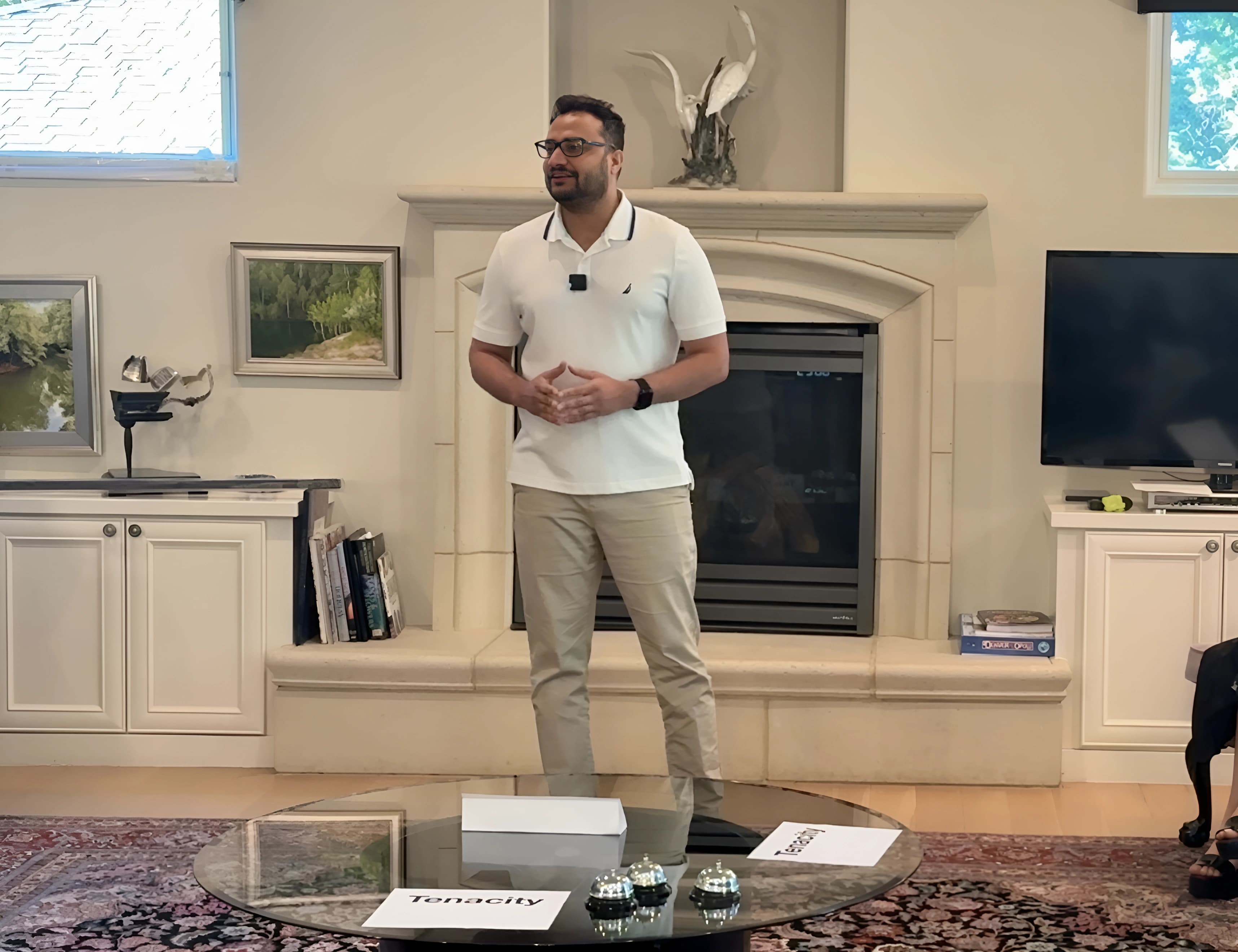 A client speaking with calm confidence